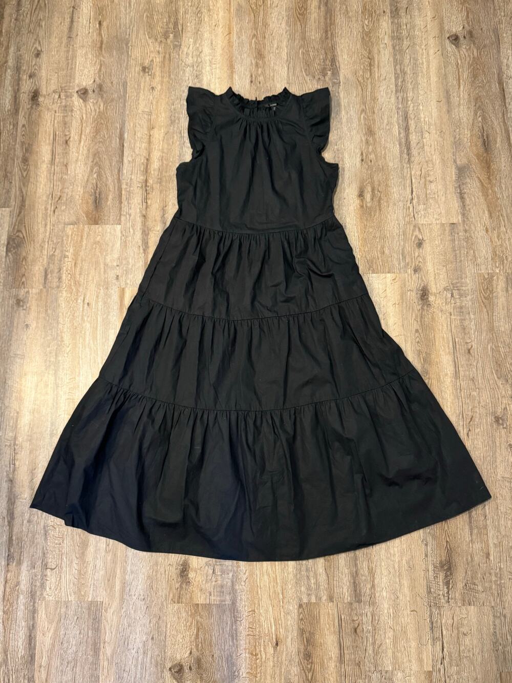J. Crew Women’s Tiered Ruffle-Sleeve Cotton Poplin Dress Size XS